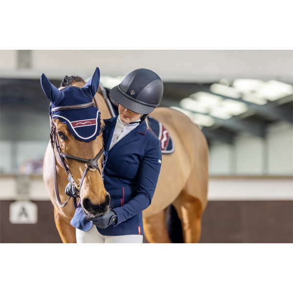 Charles Owen SP8 Plus Leather Look Sparkly Helmet SP8PLUS- Navy
